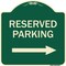 Signmission Reserved Parking Right Arrow Heavy-Gauge Aluminum Architectural Sign, 18" x 18", G-1818-23156 A-DES-G-1818-23156 - alternate 1